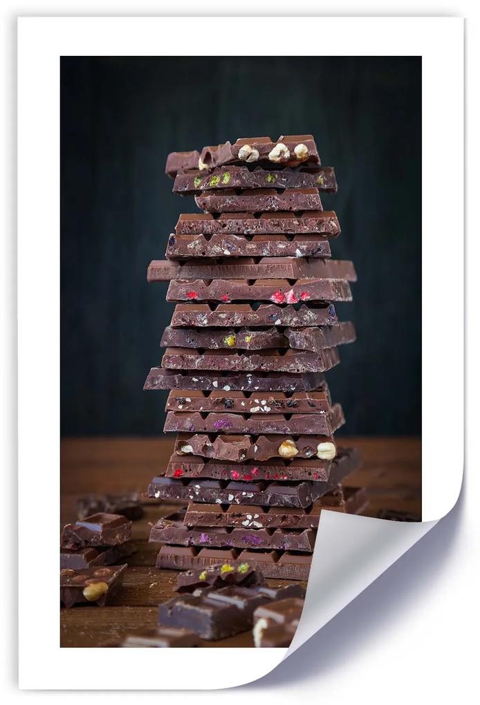 Gario Plagát Veža z dezertnej čokolády Farba rámu: Bez rámu, Rozmery: 40 x 60 cm