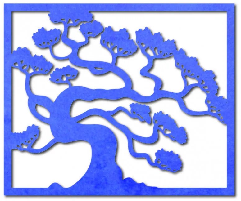 Drevený obraz na stenu strom bonsai z preglejky topoľ DRAZSKA I 3D HODINY PR0214 HEU+