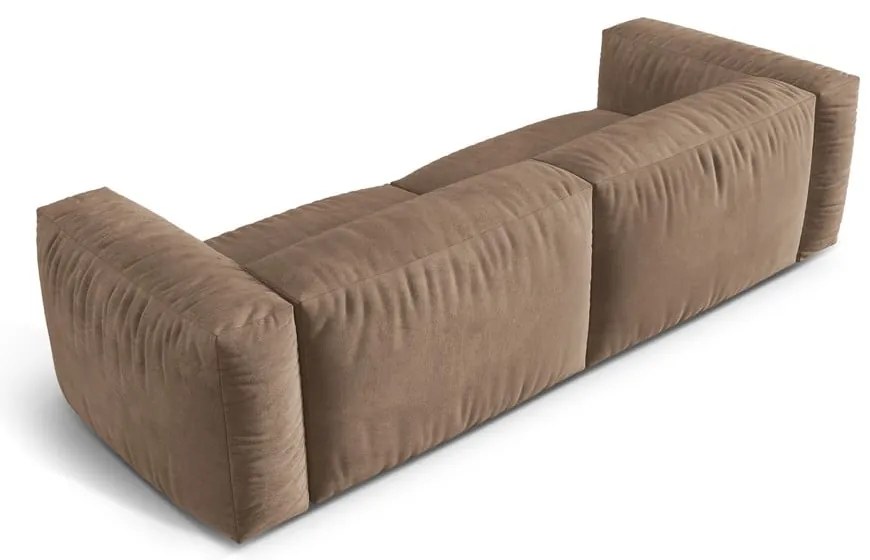 Svetlohnedá zamatová pohovka 240 cm Martina – Micadoni