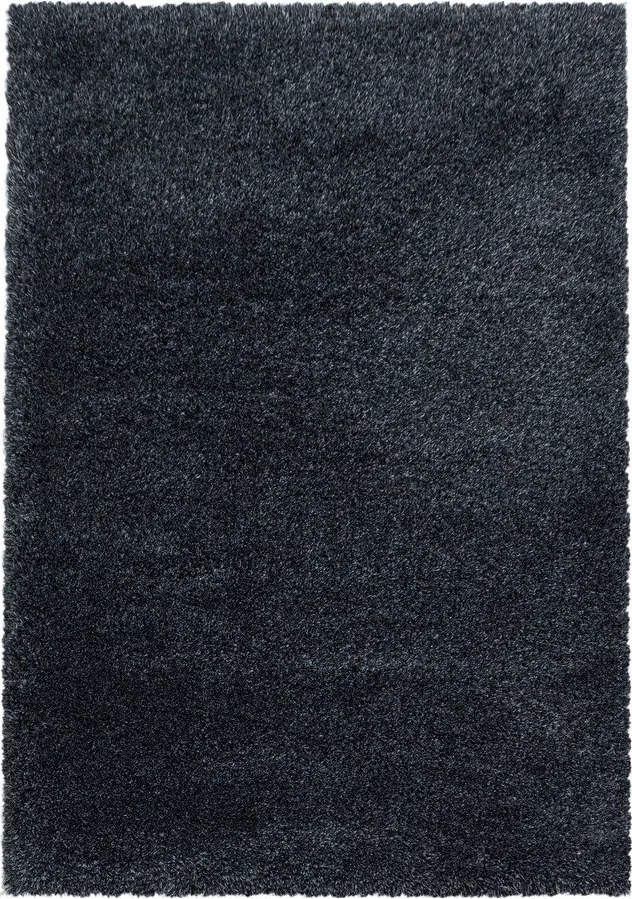 Antracitový koberec 60x110 cm Fluffy – Ayyildiz Carpets