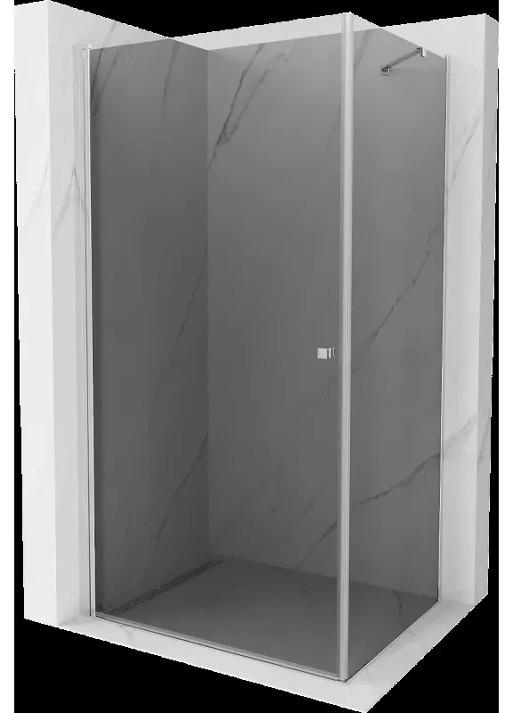 Mexen Pretoria sprchová kabína, kyvné dvere 70 x 90 cm, grafitová čierna, chrómová - 852-070-090-01-40