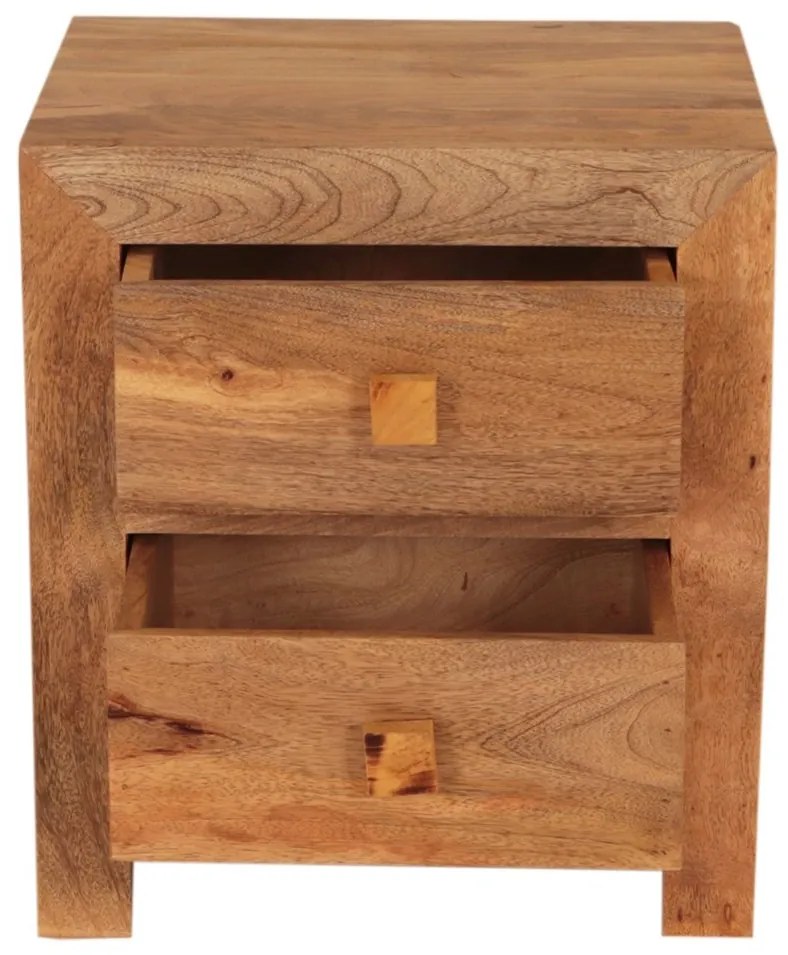 furniture-nabytek.cz - Nočný stolík z masívu z dreva mango 45x50x40