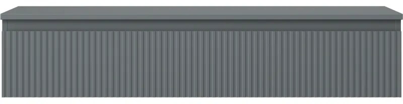 Mexen Rivel, kúpeľňová skrinka 120 cm s hornou časťou, 1 zásuvka, drážkovaná, grafit matná - 91A20-12023-1-BFC66