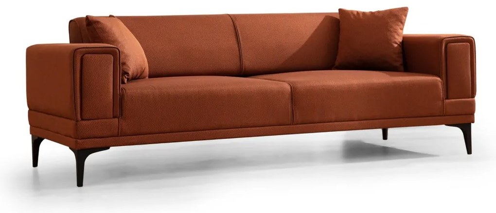 Třímístná rozkládací pohovka Horizon 230 cm cihlově oranžová