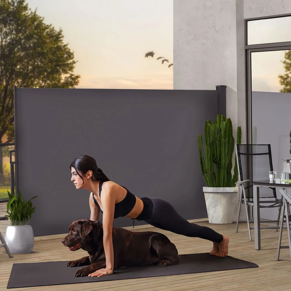 InternetovaZahrada - Bočná markíza Dubaj 500 x 200cm - šedá