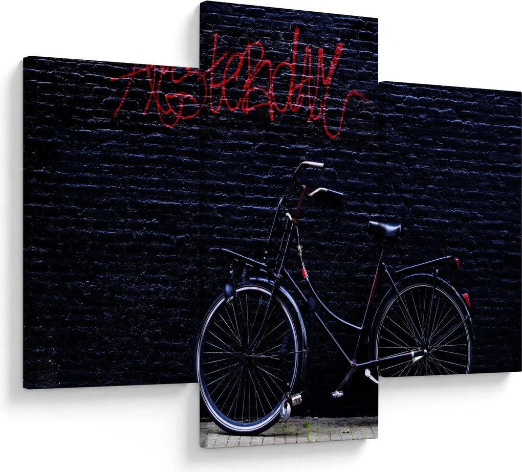 Obraz bicykla v Amsterdame (90x60 cm)
