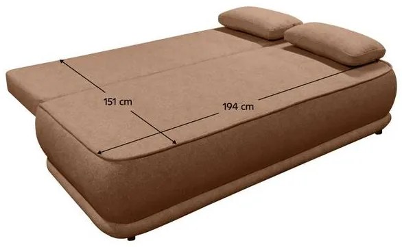 Rozkladacia pohovka LAGOON hnedá