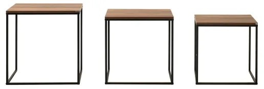 SADA 3x Konferenčný stolík hnedá
