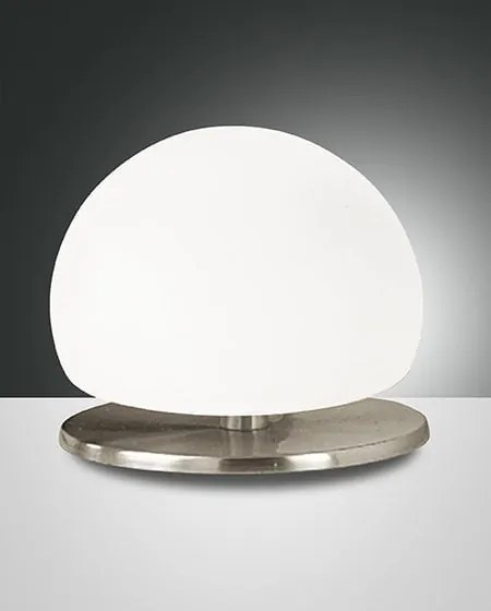 Stolové svietidlo FABAS MORGANA TABLE LAMP SAT.NICKEL WHITE GLAS 2513-30-178
