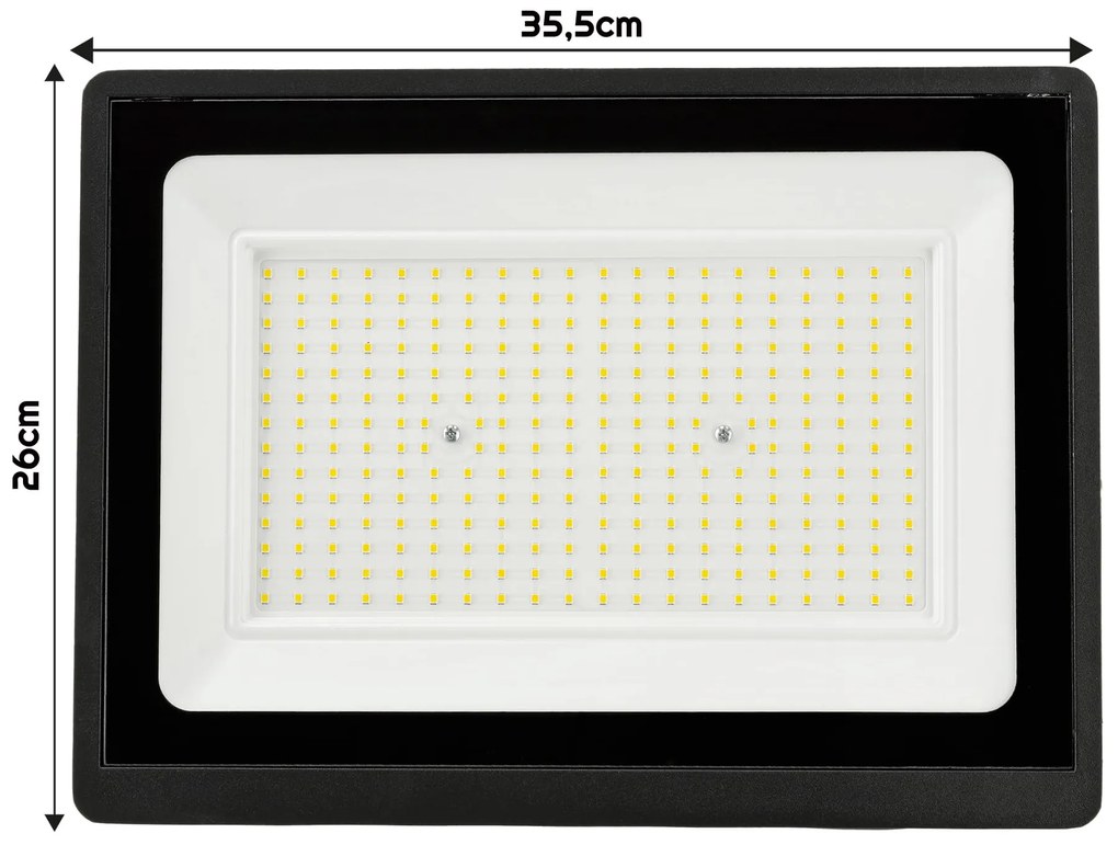 BERGE LED reflektor 200W - senzor pohybu PIR - studená biela