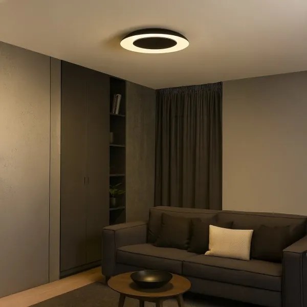 LED stropné svietidlo PIATTINO LED/30W/230V 3000/4000/6000K pr. 40 cm čierne