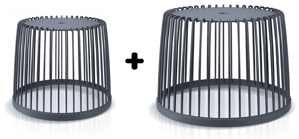 Set 2 univerzálnych košov, 50 + 100 l, antracit