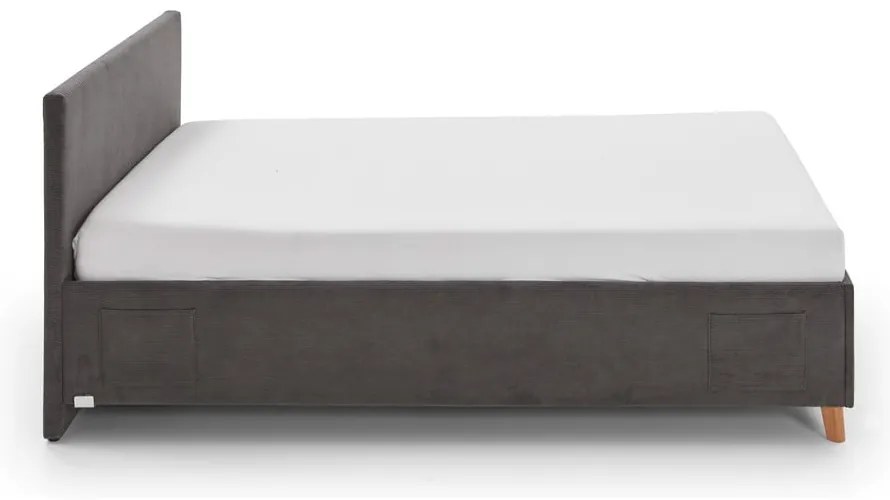 Antracitová čalúnená detská posteľ bez roštu 140x200 cm Cool – Meise Möbel