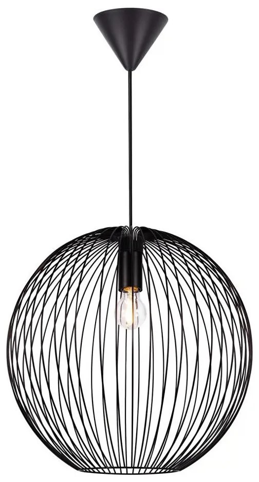 Nordlux - Luster na lanku BERONI 1xE27/60W/230V čierna
