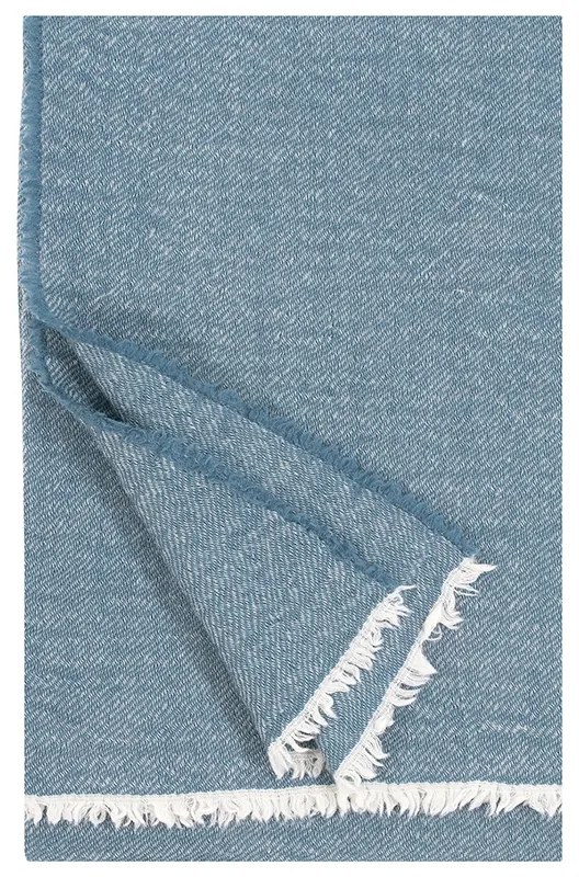 Vlnená deka Sara 140x180, tmavo modrá