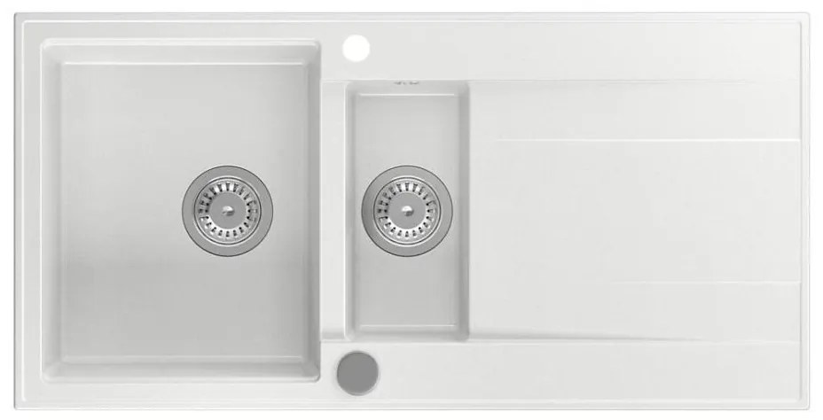 Sapho - Kuchynský drez 100x50 cm granit/biely