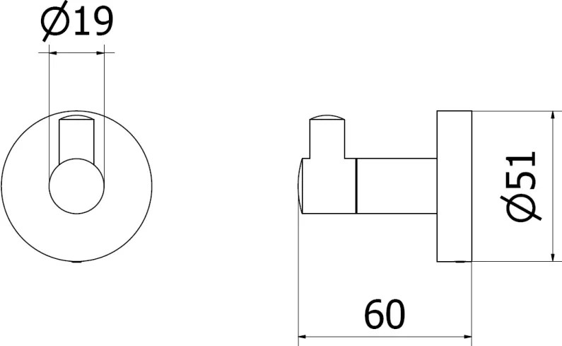 Mexen Remo, 1-háčik na uterák, čierny chróm, 70507351-73