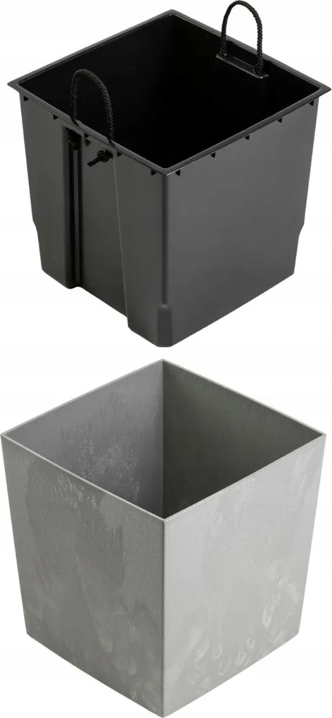 Sada 3 ks květináčů Walter šedý beton