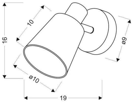 Nástenné bodové svietidlo PIN 1xE14/40W/230V
