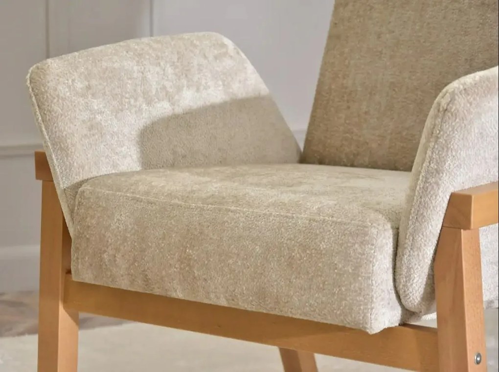 Čalúnené kreslo HENLEY béžové