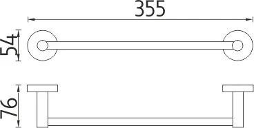 Nimco Držiak na uteráky, 35,5 cm UNIX - UN 13035-26
