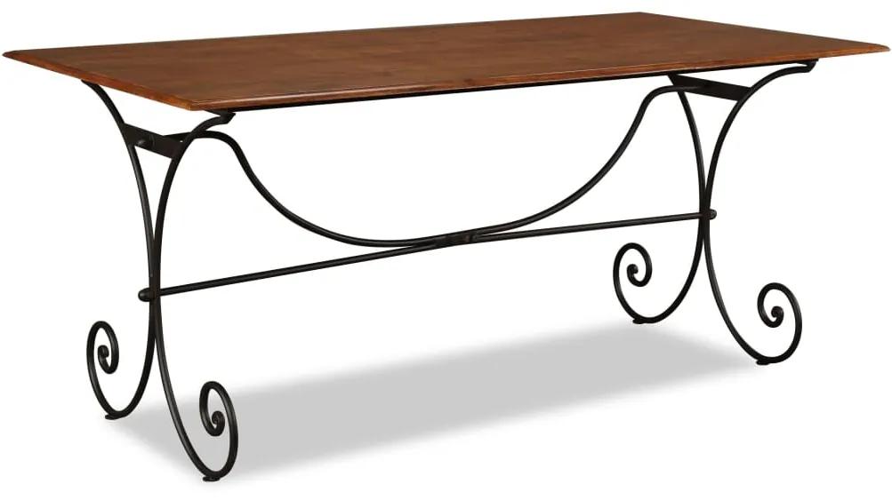 vidaXL Jedálenský stôl, drevo so sheeshamovou povrchovou úpravou, 180x90x76 cm