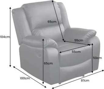 Kreslo Relax 47595 Hollywood - Čierne - Komfort-nábytok