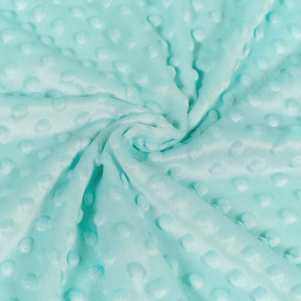 Biante Detské posteľné obliečky do postieľky Minky TOP 3D bodky MKP-055 Svetlo mintové Do postieľky 90x140 a 50x70 cm