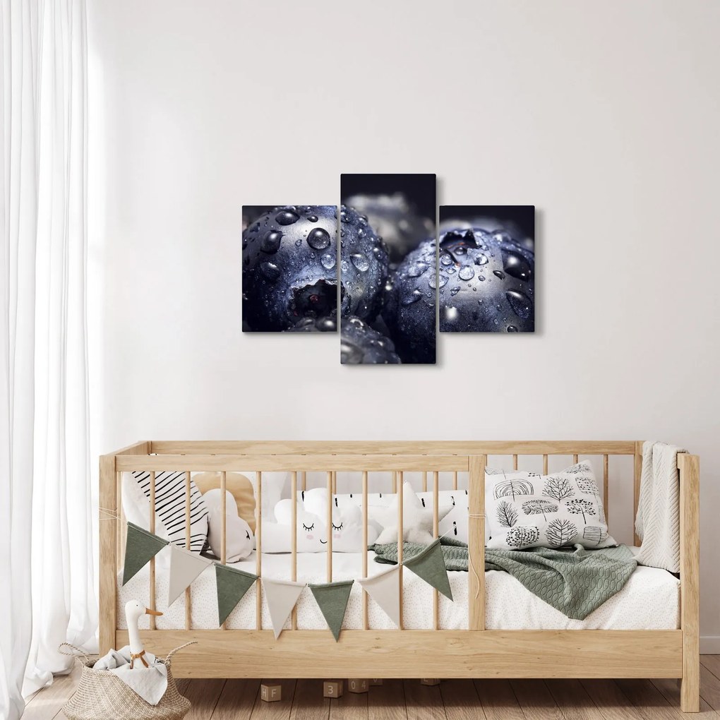 Obraz ovocia s kvapkami vody (90x60 cm)
