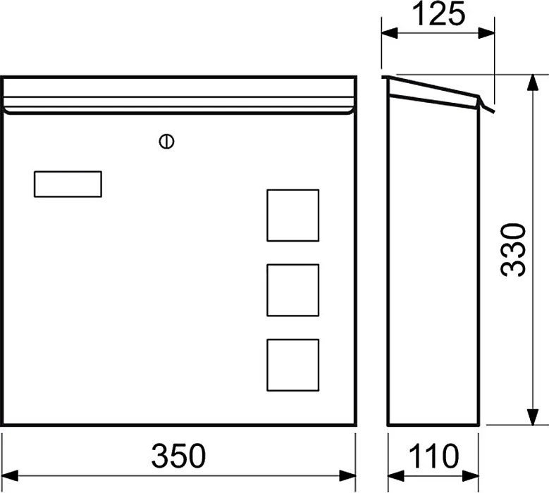 Poštová schránka RICHTER BK.703.GZ.N (NEREZ), RICHTER Nerez matný