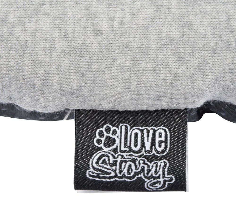 Svetlosivý pelech pre psa 60x48 cm Graphene – Love Story