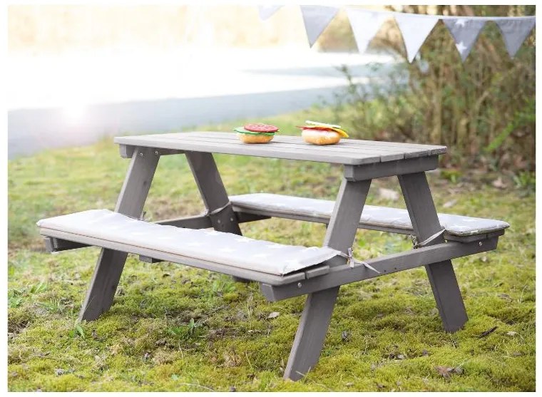 roba Vonkajšia detská sedacia súprava (bez vaničiek na hranie, sivá)  (100397128)