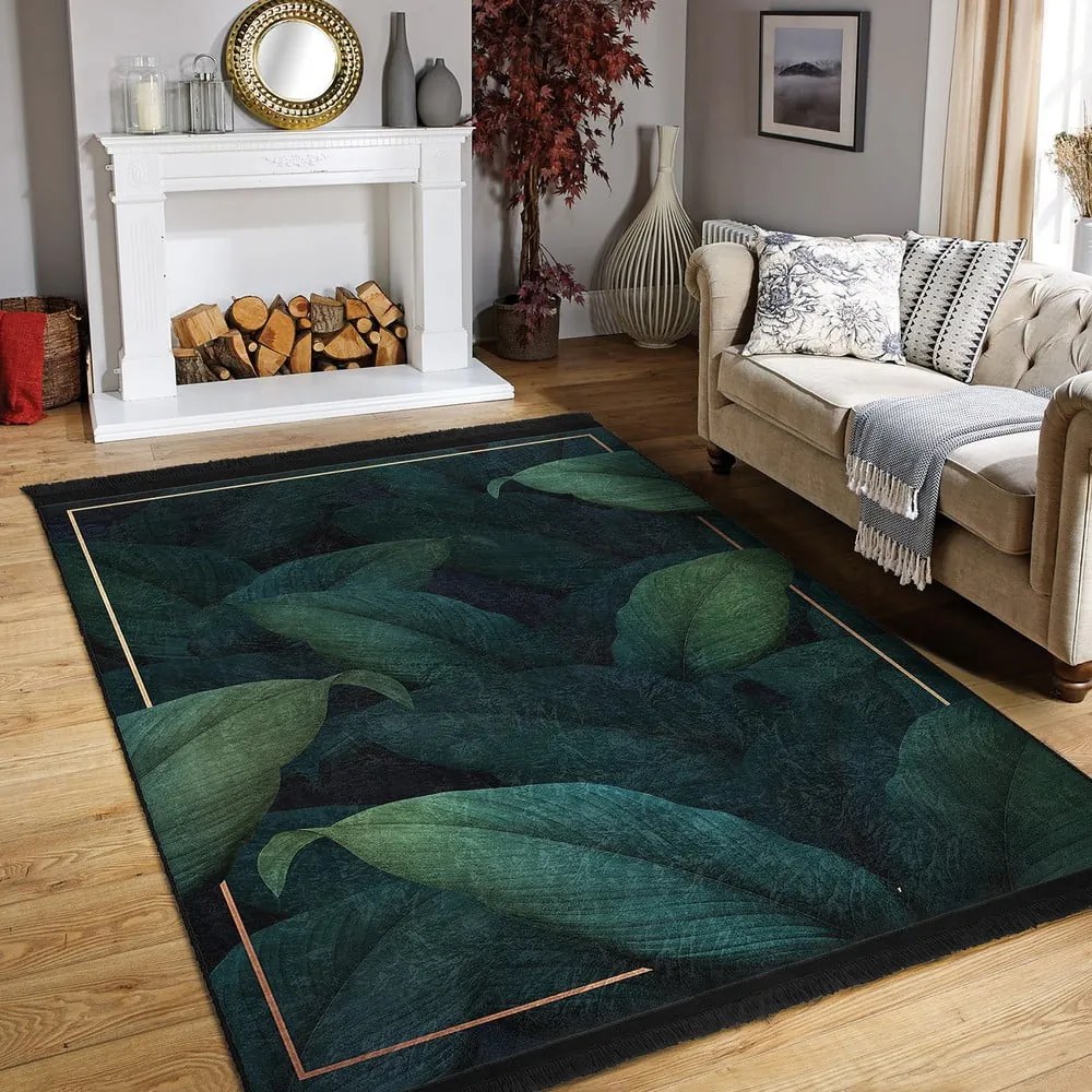 Prateľný koberec v petrolejovej farbe 160x230 cm Unique – Mila Home