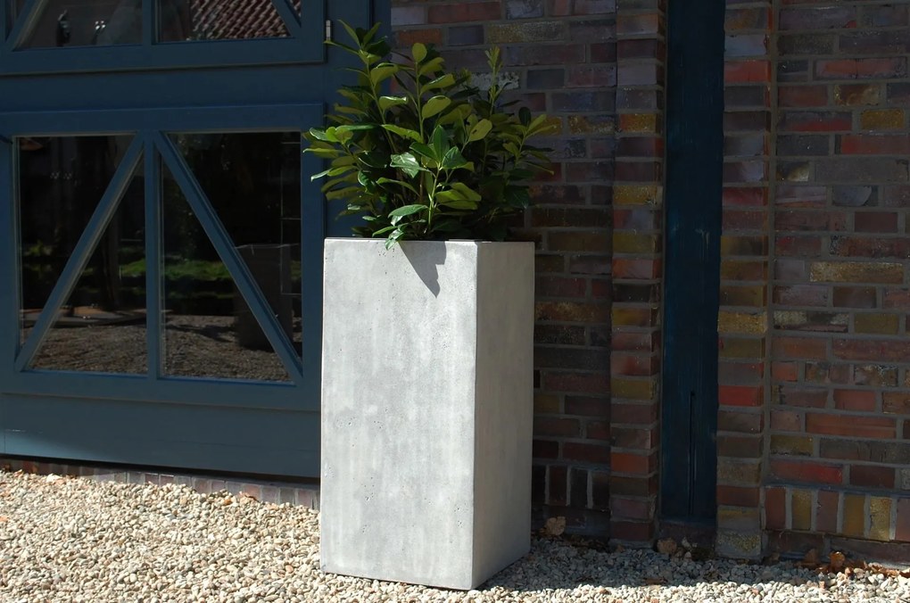 Kvetináč BLOCK, sklolaminát, výška 60 cm, betón design