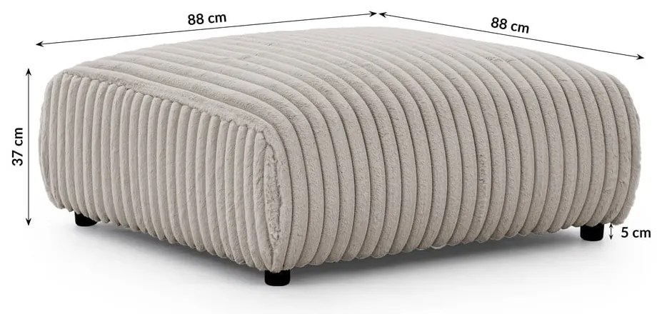 Svetlosivá menčestrová podnožka Justin – Ropez