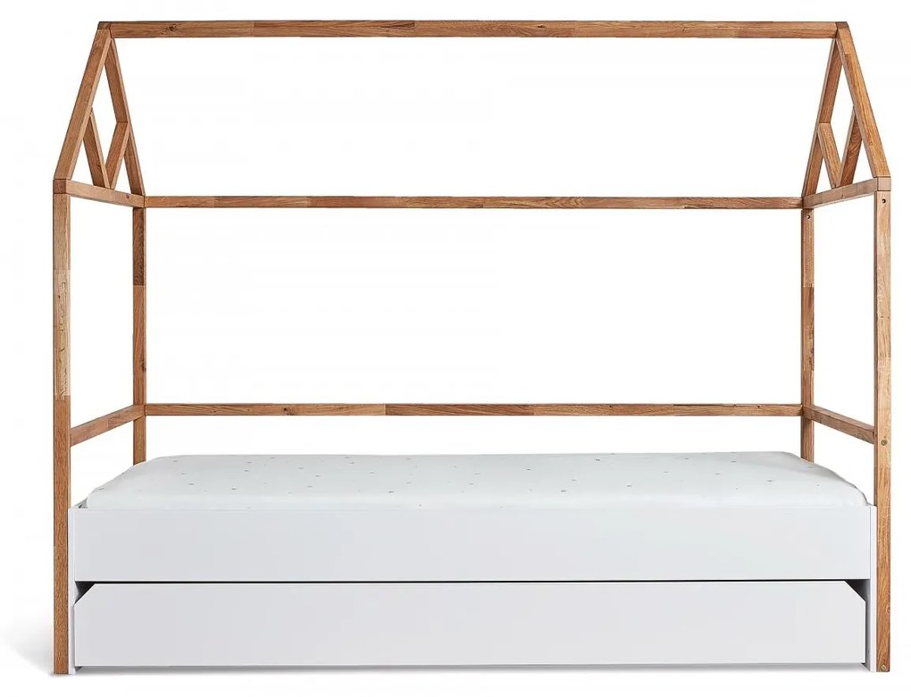 BELLAMY Lotta detská posteľ domček so zásuvkou FARBA: matná biela/drevo
