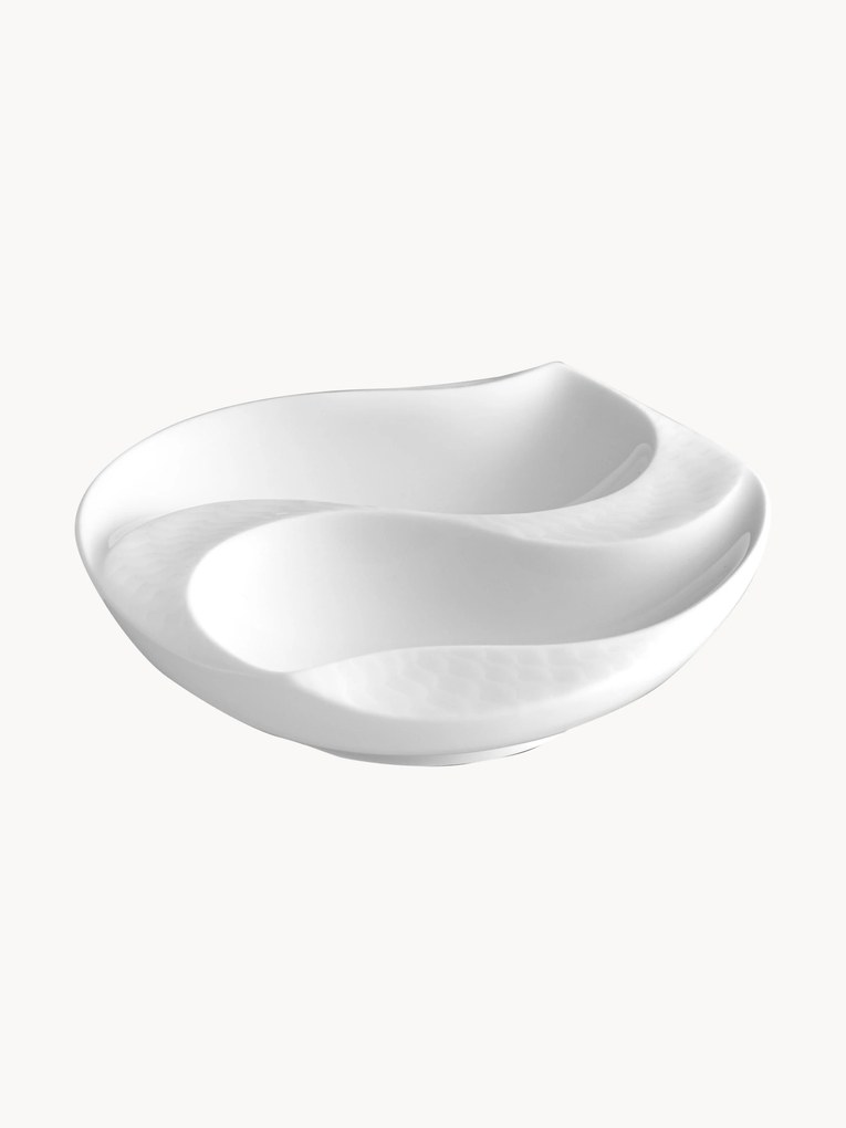 Ručne vyrobená porcelánová servírovacia misa Wellenspiel Relief