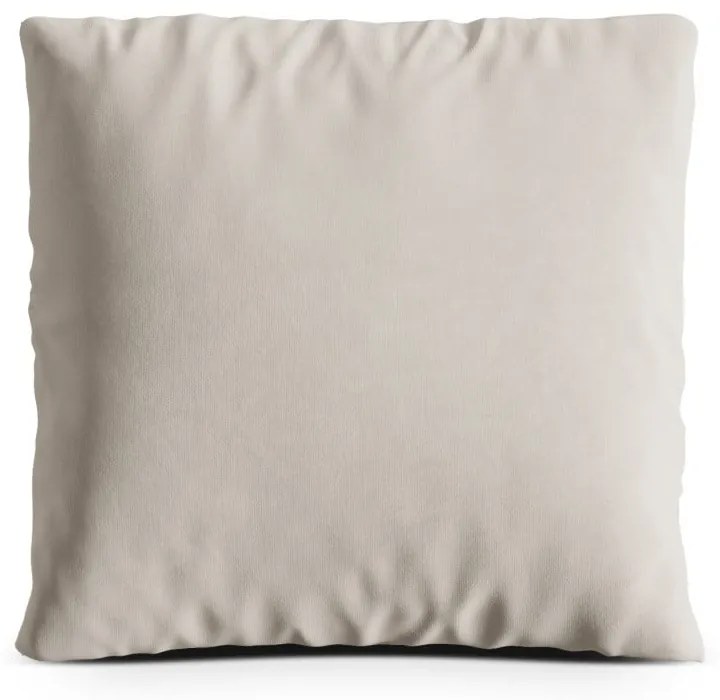 Béžový zamatový vankúš na gauč Kemi – Cosmopolitan Design