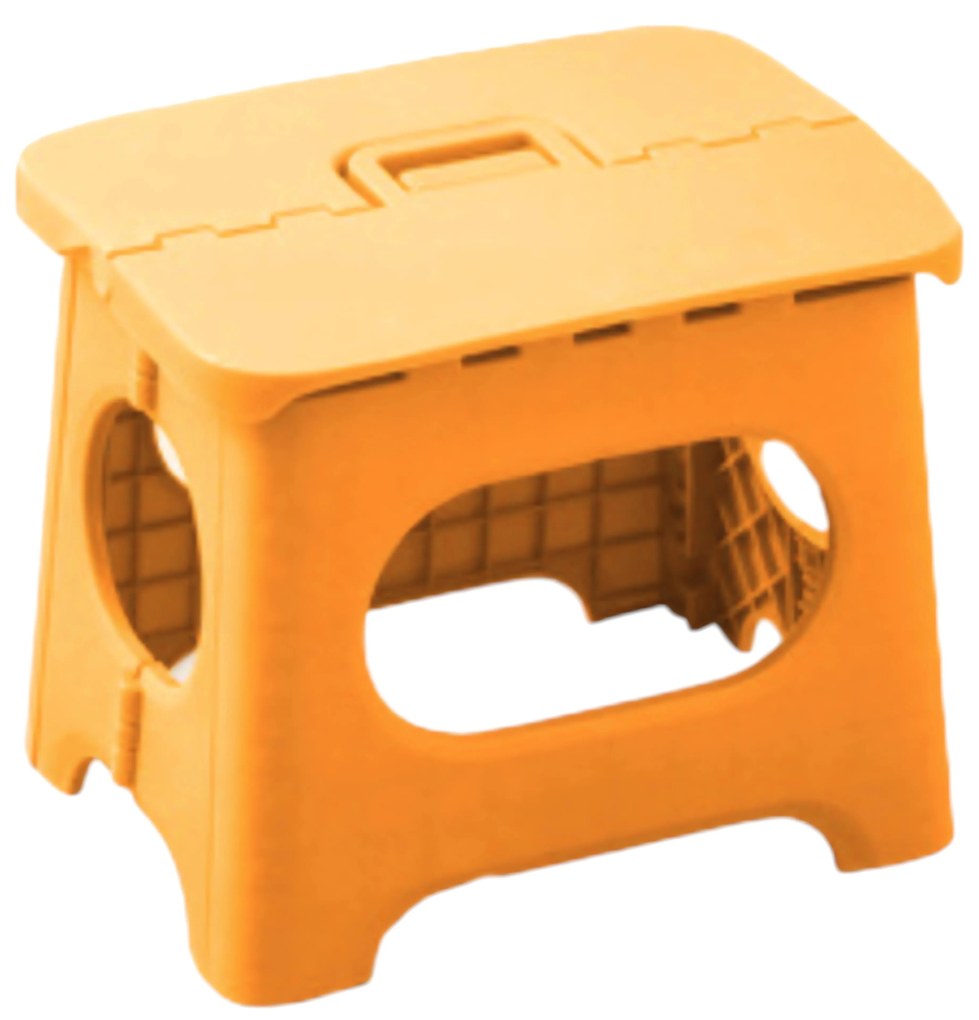 Verk 27478 Nekĺzavá skladacia stolička 23 x 16 x 20 cm, žltá