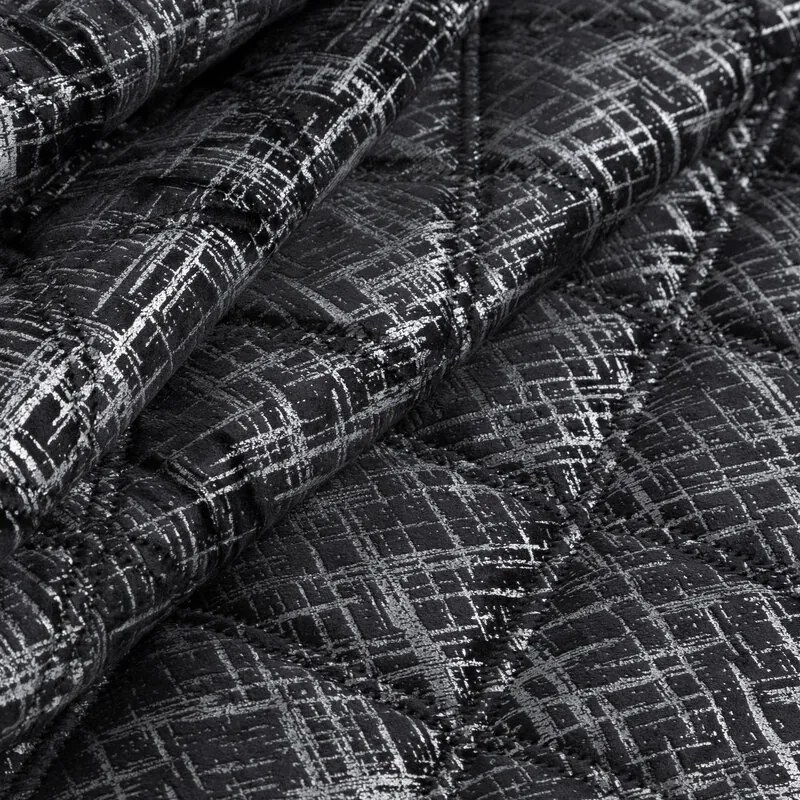 Dekorstudio Zamatový prehoz na posteľ BLINK 6 v čiernej farbe Rozmer prehozu (šírka x dĺžka): 200x220cm