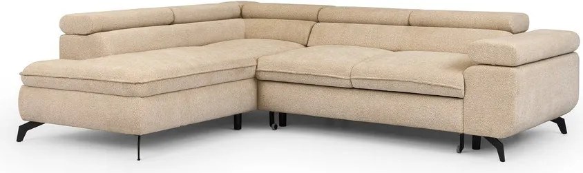 Béžová ženilková rohová pohovka (ľavý roh/do L) Marbeya – Ropez