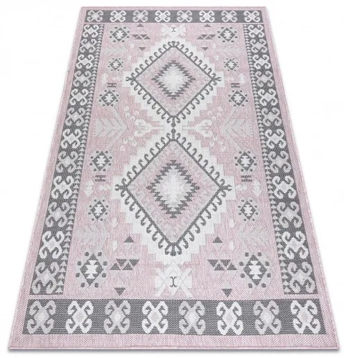 Dywany Łuszczów Kusový koberec Sion Sisal Aztec 3007 pink/ecru – na von aj na doma - 120x170 cm