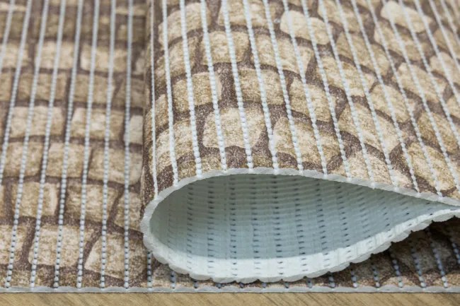 Kúpelňová penová rohož 222B Mozaika hnedá