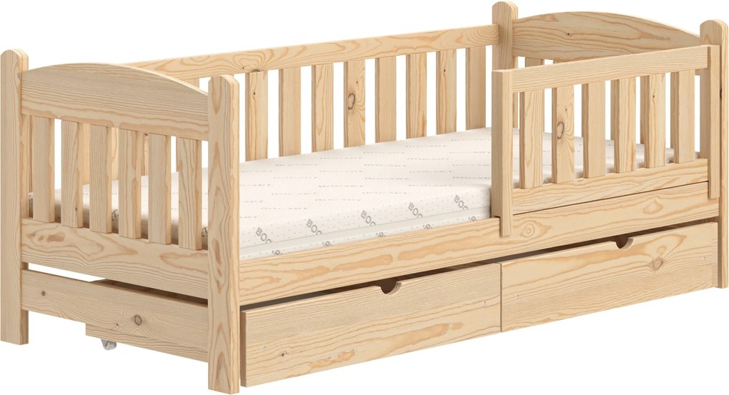 Detská posteľ Alvins 90x180 so zásuvkami - borovica