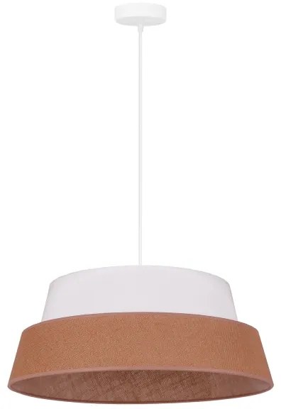 Duolla - Luster na lanku GALAXY 1xE27/15W/230V pr. 50 cm hnedá/biela