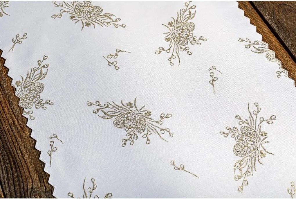 Dekorstudio Luxusný Veľkonočný behúň na stôl - zlatý WZ3