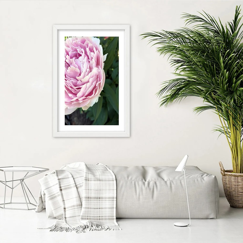 Gario Plagát Pekná ružová pivonka Farba rámu: Bez rámu, Rozmery: 20 x 30 cm