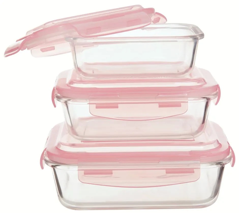 Sklenené dózy na potraviny 3 ks Freska – Premier Housewares