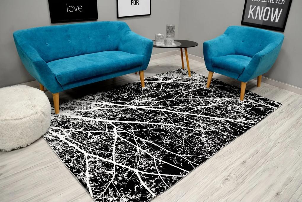 Tutumi Moderní plyšový koberec NATURE 4D 140 x 200 cm - Černobílý strom |  BIANO