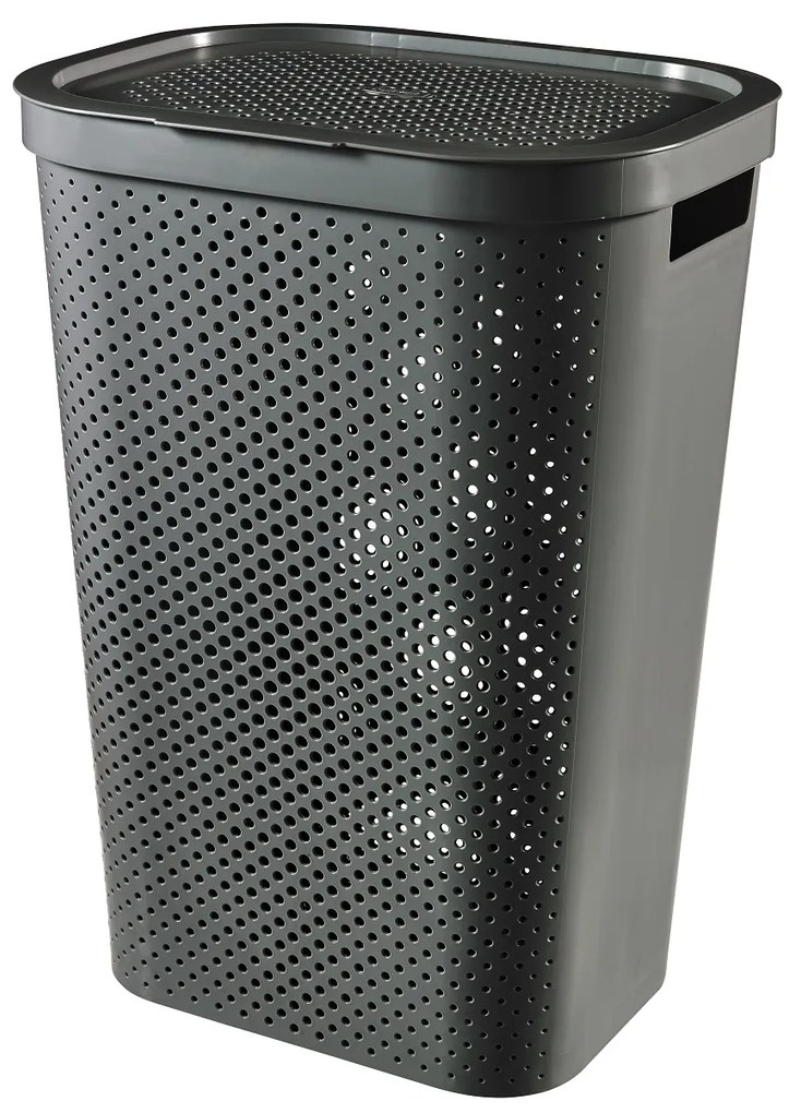 Curver Kôš na špinavú bielizeň INFINITY 59L recyklovaný plast tmavosivý